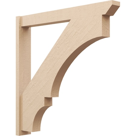 Ekena Millwork 6-in W x 46-in D x 46-in H Balboa Slat Rough Cedar Woodgrain TimberThane Outlooker, Primed Tan OUTUR060X46X46BOA24RCPR